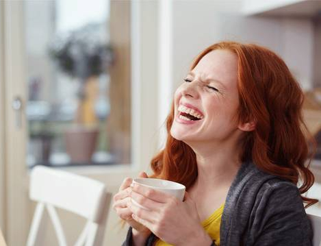 laughing red hair woman